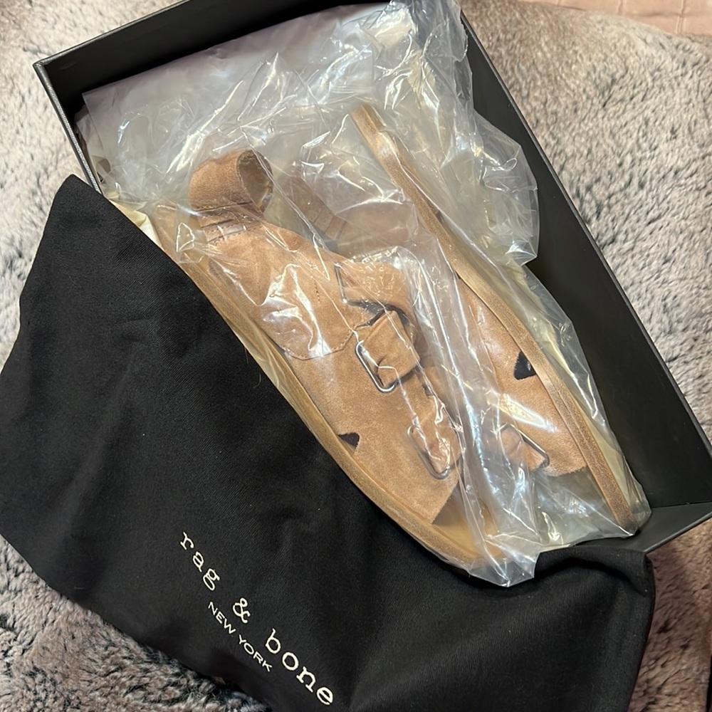 Nib Rag & Bone Elda Sandal In Macaroon Color Size… - image 4